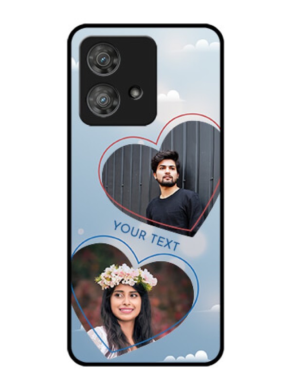 Custom Motorola Edge 40 Neo Custom Metal Phone CaseBlue Color Couple Design