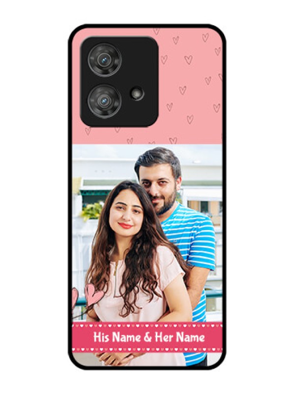 Custom Motorola Edge 40 Neo Custom Metal Phone CaseLove Design Peach Color