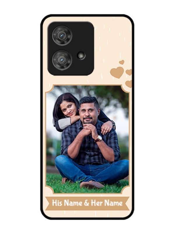 Custom Motorola Edge 40 Neo Custom Metal Phone CaseWith Confetti Love Design