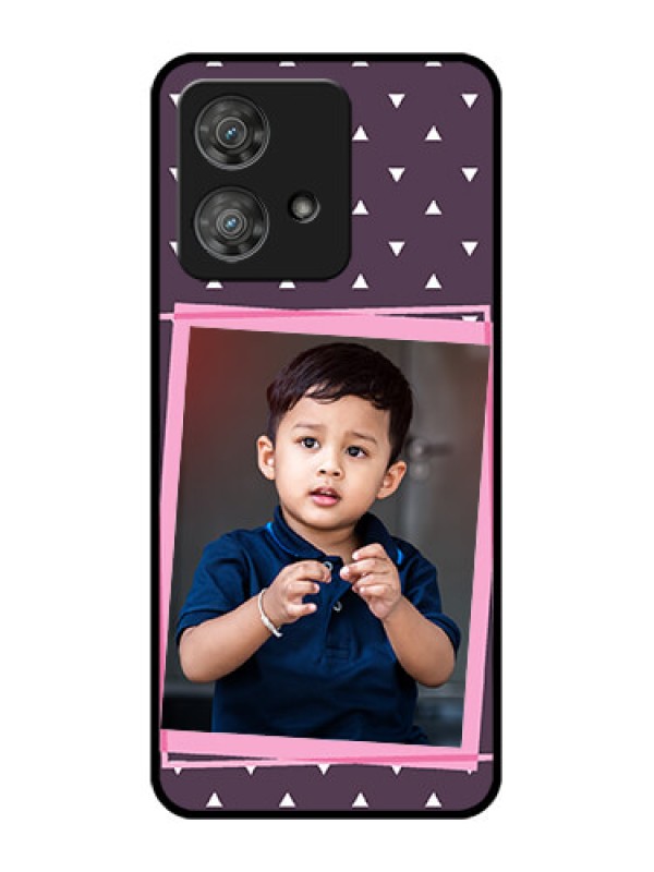 Custom Motorola Edge 40 Neo Custom Metal Phone CaseTriangle Pattern Dotted Design