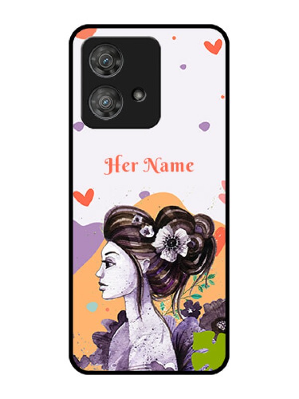 Custom Motorola Edge 40 Neo Custom Metal Phone CaseWoman And Nature Design