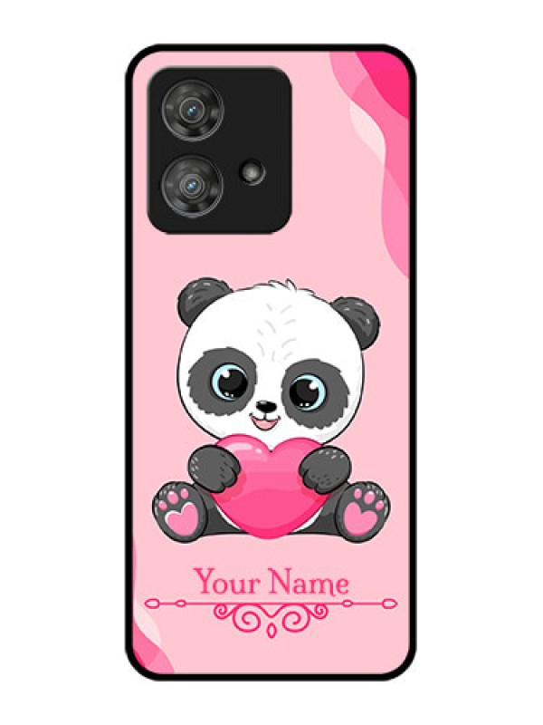 Custom Motorola Edge 40 Neo Custom Metal Phone CaseCute Panda Design