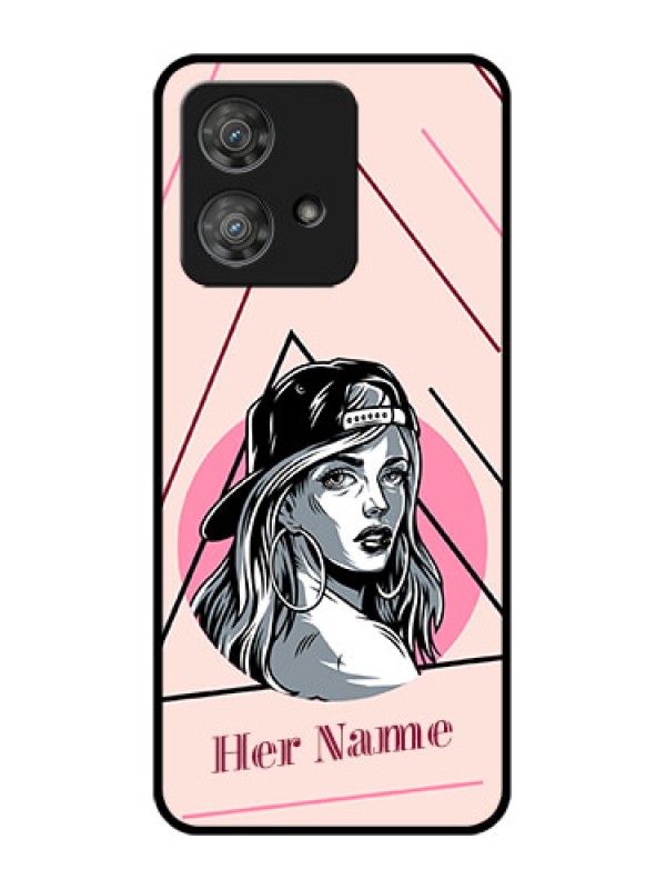 Custom Motorola Edge 40 Neo Custom Metal Phone CaseRockstar Girl Design