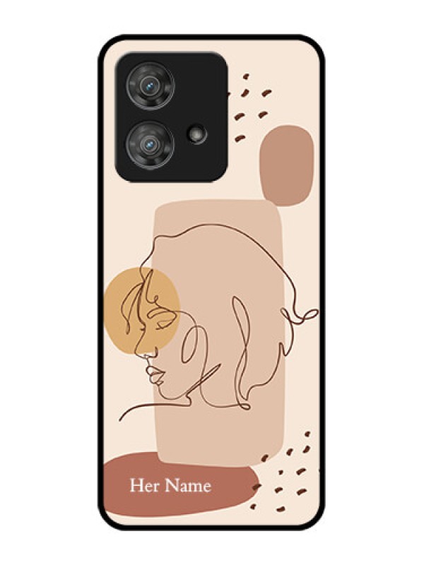 Custom Motorola Edge 40 Neo Custom Metal Phone CaseCalm Woman Line Art Design