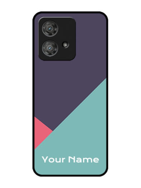 Custom Motorola Edge 40 Neo Custom Metal Phone CaseTri Color Abstract Design