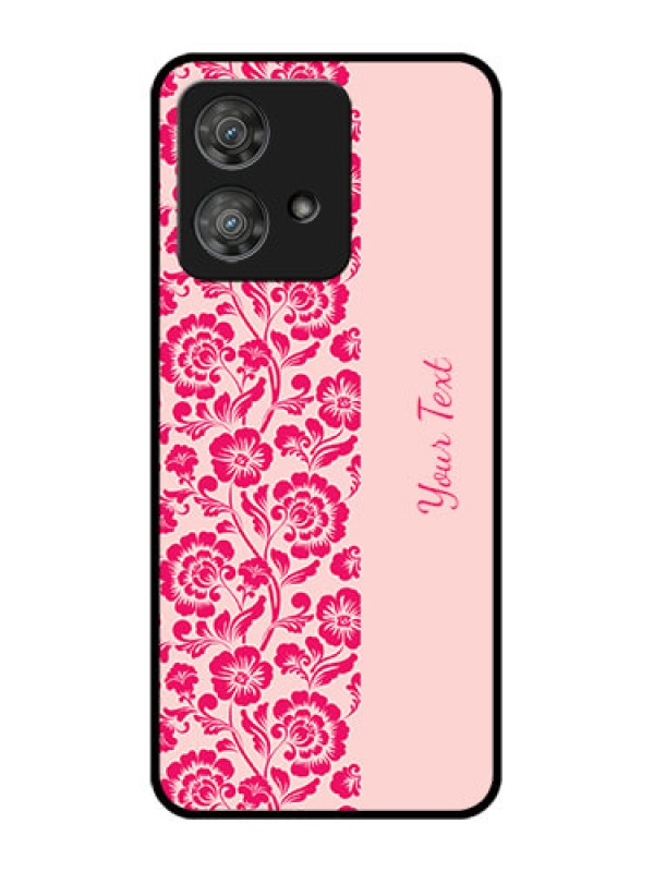 Custom Motorola Edge 40 Neo Custom Metal Phone CaseAttractive Floral Pattern Design