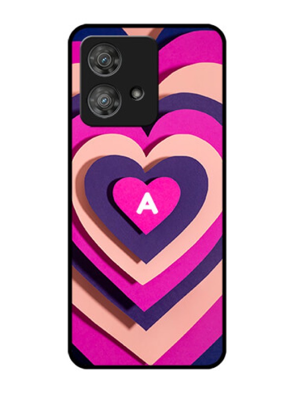 Custom Motorola Edge 40 Neo Custom Metal Phone CaseCute Heart Pattern Design