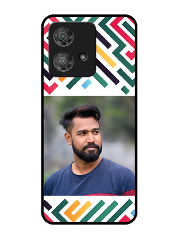Custom Motorola Edge 40 Neo Custom Metal Phone CaseColorful Maze Pattern Design