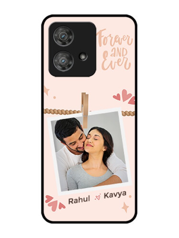 Custom Motorola Edge 40 Neo Custom Metal Phone CaseForever And Ever Love Design