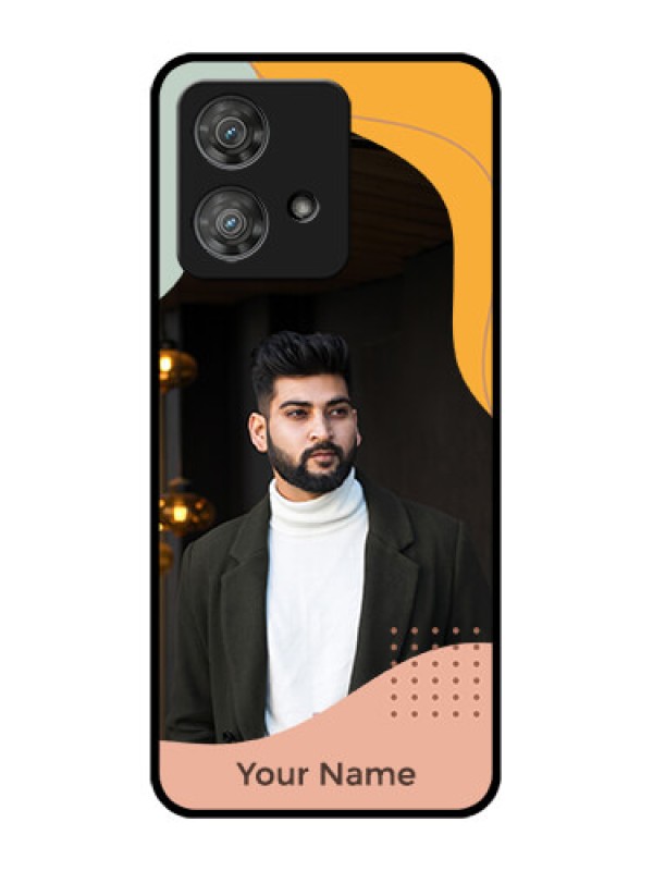 Custom Motorola Edge 40 Neo Custom Metal Phone CaseTri - Coloured Overlay Design