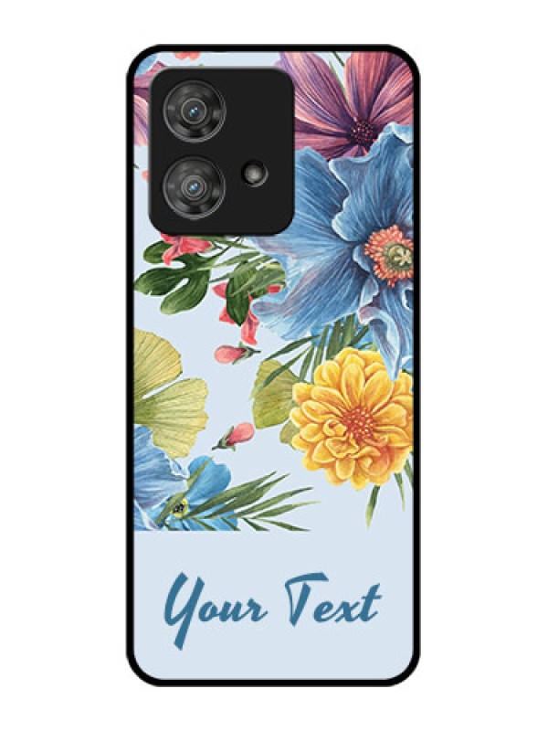 Custom Motorola Edge 40 Neo Custom Metal Phone CaseStunning Watercolored Flowers Painting Design