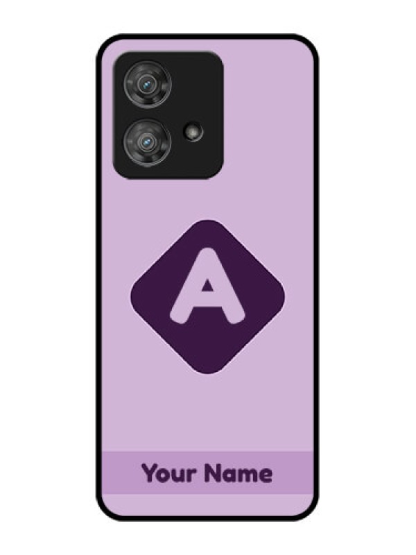 Custom Motorola Edge 40 Neo Custom Metal Phone CaseCustom Letter In Curved Badge Design