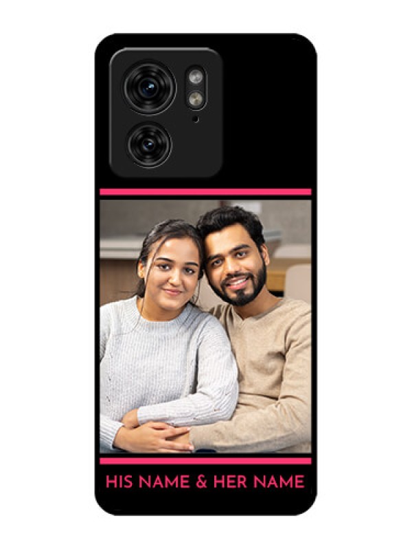 Custom Motorola Edge 40 Custom Metal Phone Case - With Add Text Design