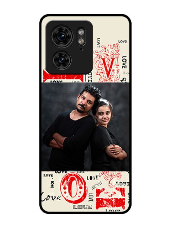 Custom Motorola Edge 40 Custom Metal Phone Case - Trendy Love Design Case