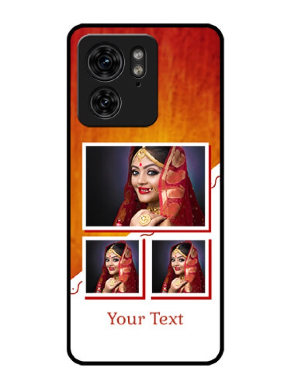 Custom Motorola Edge 40 Custom Metal Phone Case - Wedding Memories Design