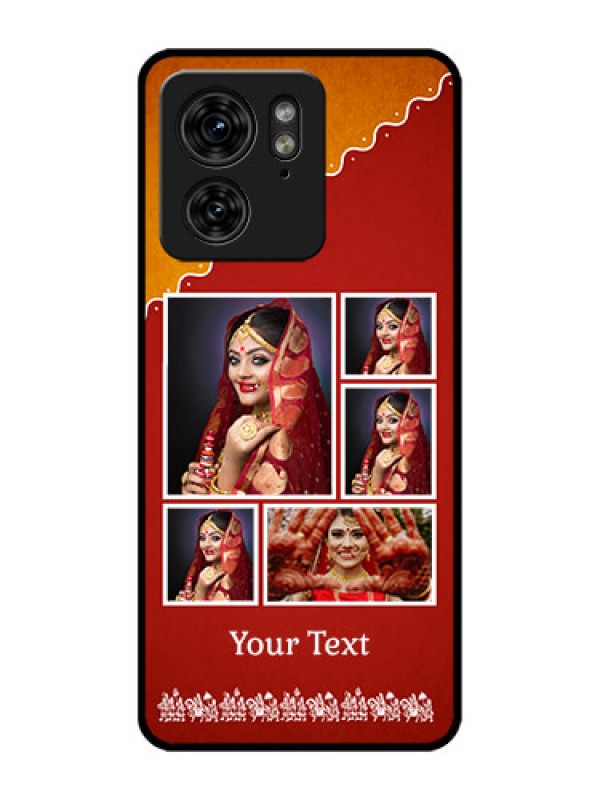 Custom Motorola Edge 40 Custom Metal Phone Case - Wedding Pic Upload Design