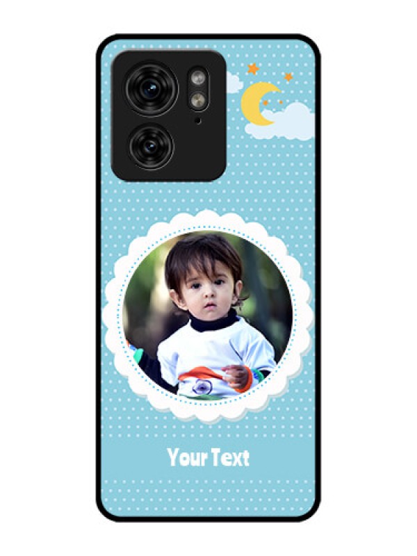 Custom Motorola Edge 40 Custom Metal Phone Case - Violet Pattern Design