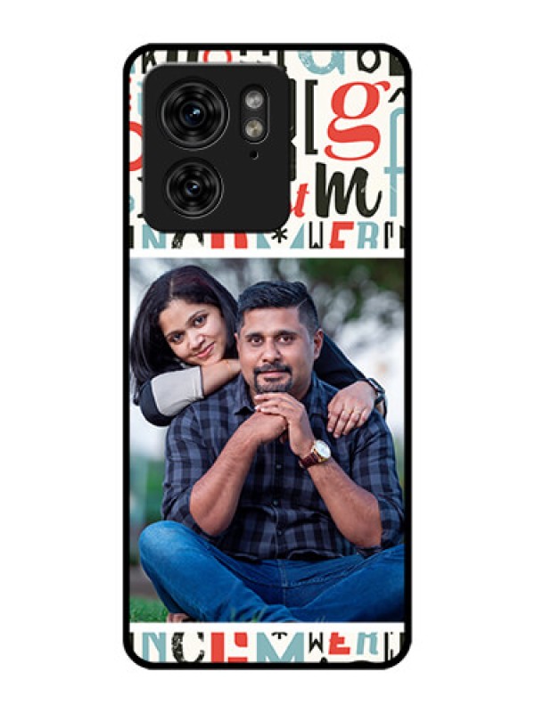 Custom Motorola Edge 40 Custom Metal Phone Case - Alphabet Design