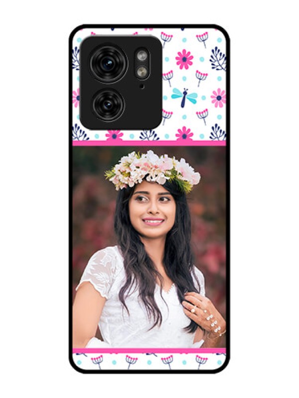 Custom Motorola Edge 40 Custom Metal Phone Case - Colorful Flower Design