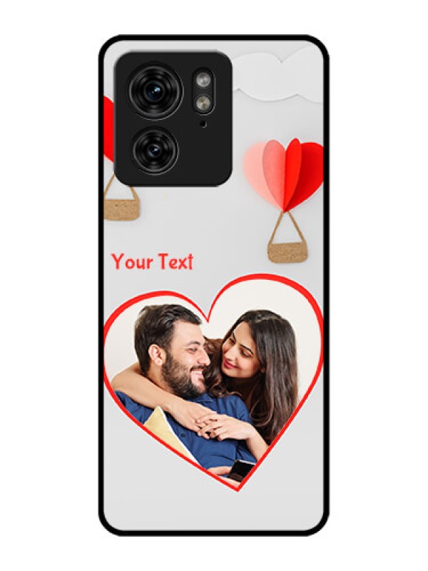 Custom Motorola Edge 40 Custom Metal Phone Case - Parachute Love Design