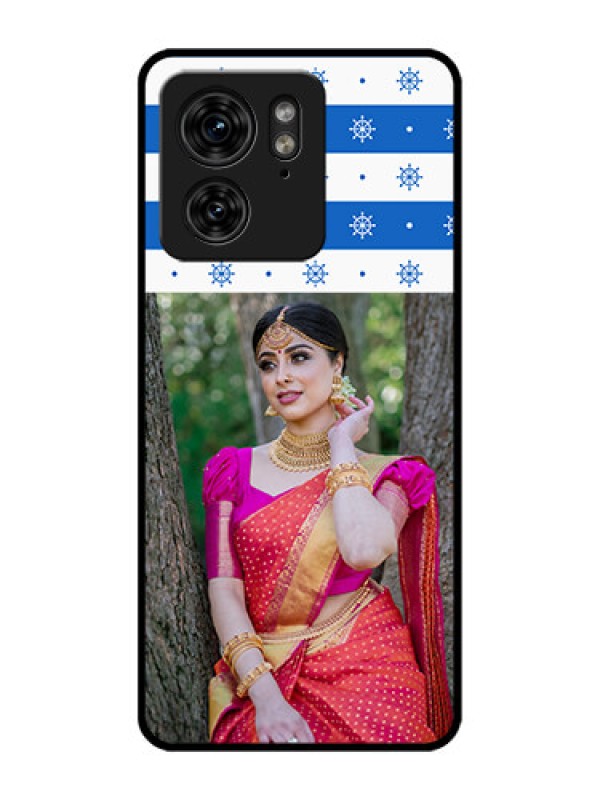 Custom Motorola Edge 40 Custom Metal Phone Case - Snow Pattern Design