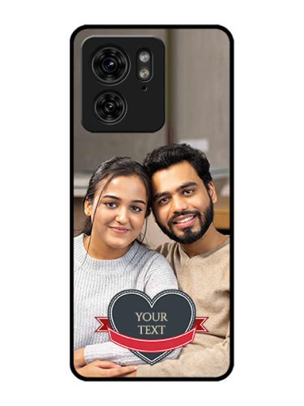 Custom Motorola Edge 40 Custom Metal Phone Case - Just Married Couple Design