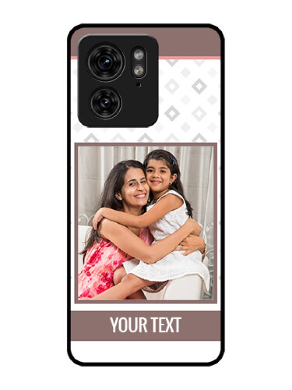 Custom Motorola Edge 40 Custom Metal Phone Case - Simple Diamond Design