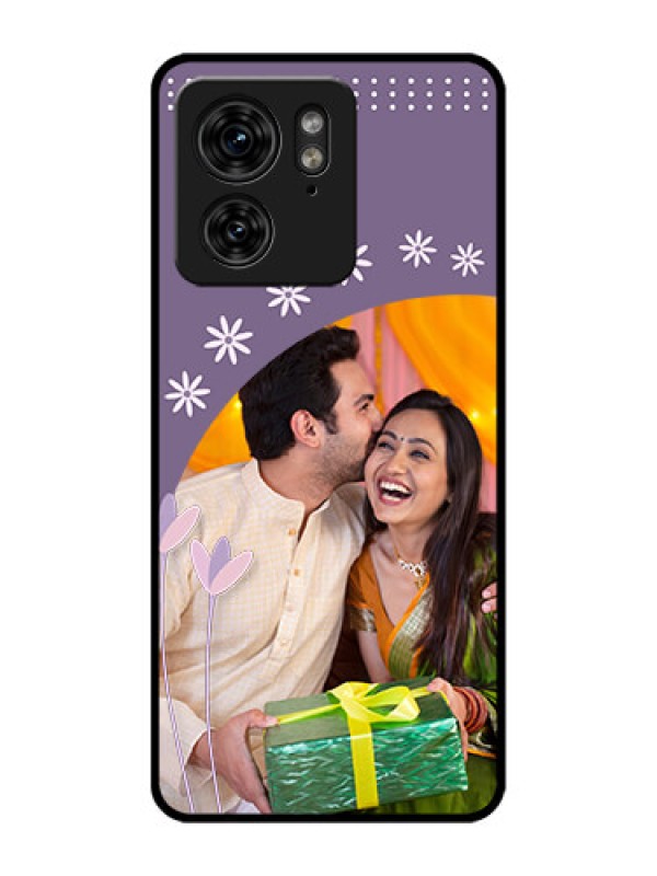 Custom Motorola Edge 40 Custom Metal Phone Case - Lavender Flowers Design