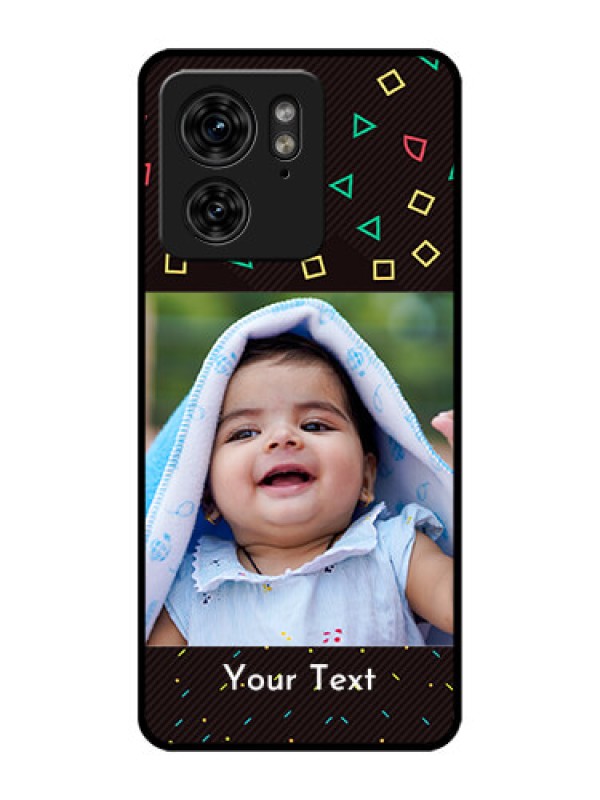 Custom Motorola Edge 40 Custom Metal Phone Case - With Confetti Birthday Design