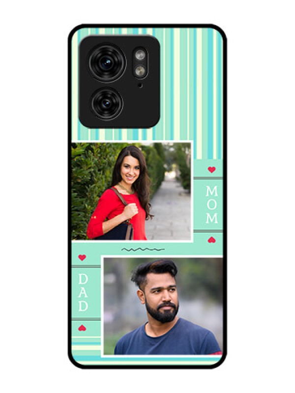 Custom Motorola Edge 40 Custom Metal Phone Case - Mom and Dad Pic Design