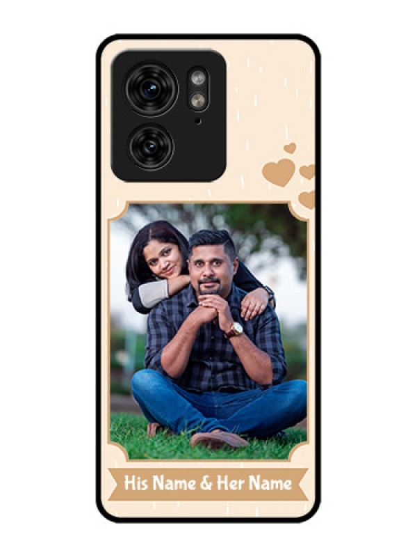 Custom Motorola Edge 40 Custom Metal Phone Case - With Confetti Love Design