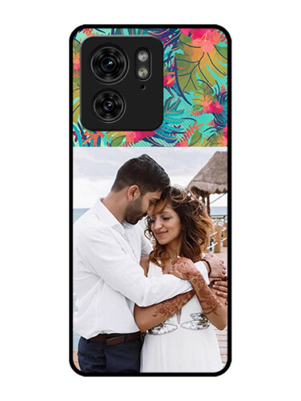 Custom Motorola Edge 40 Custom Metal Phone Case - Watercolor Floral Design