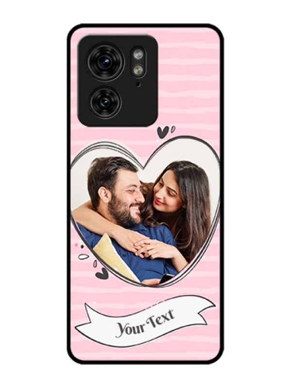 Custom Motorola Edge 40 Custom Metal Phone Case - Vintage Heart Design