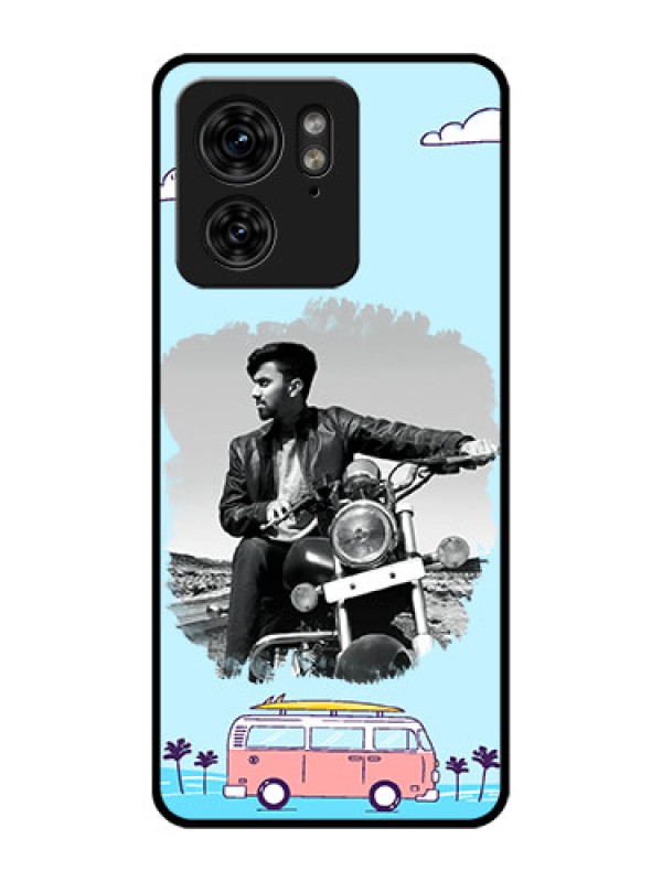 Custom Motorola Edge 40 Custom Metal Phone Case - Travel and Adventure Design