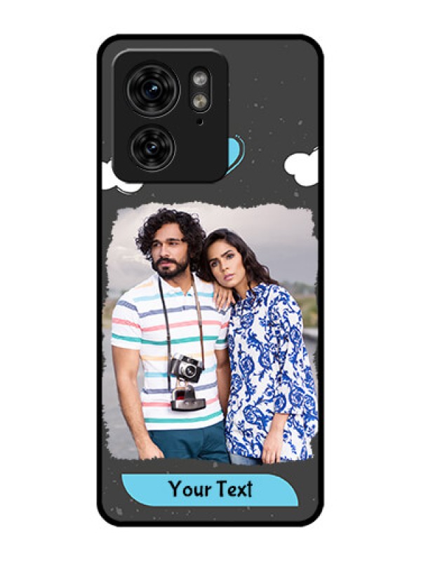 Custom Motorola Edge 40 Custom Metal Phone Case - Splashes With Love Doodles Design