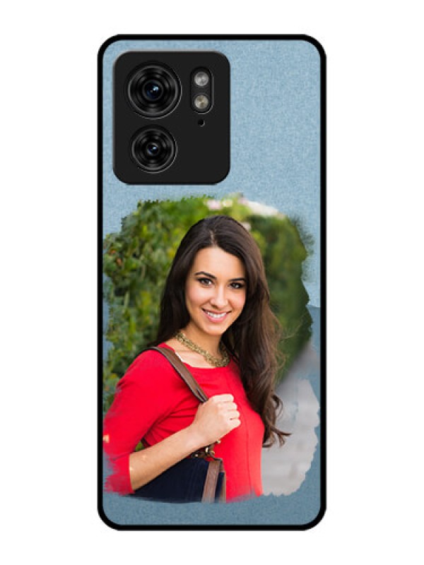 Custom Motorola Edge 40 Custom Metal Phone Case - Grunge Line Art Design