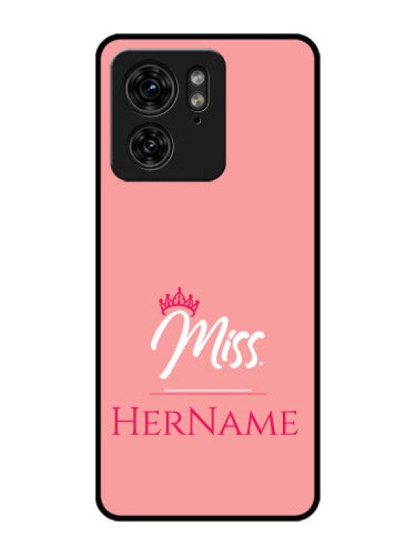 Custom Motorola Edge 40 Custom Metal Phone Case - Mrs With Name Design