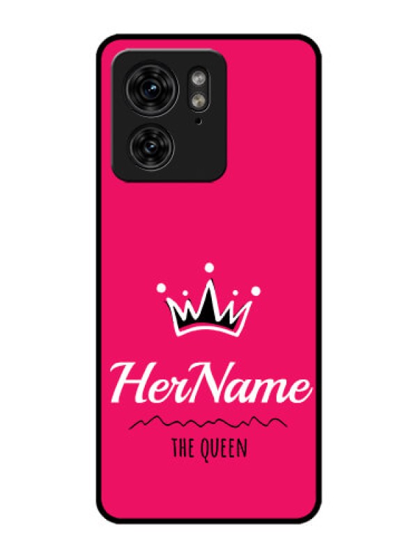 Custom Motorola Edge 40 Custom Metal Phone Case - Queen With Name Design