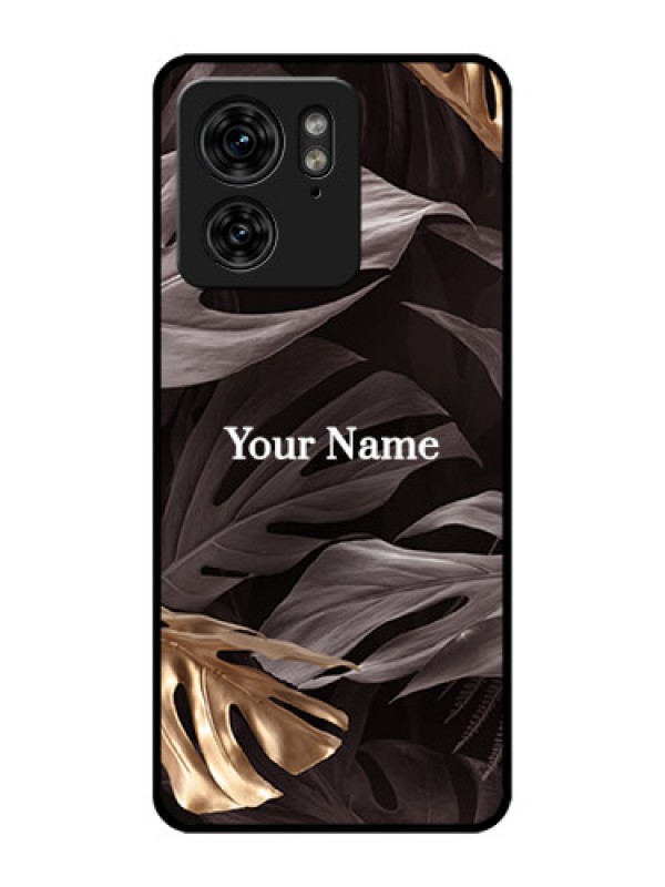 Custom Motorola Edge 40 Custom Metal Phone Case - Wild Leaves Digital Paint Design