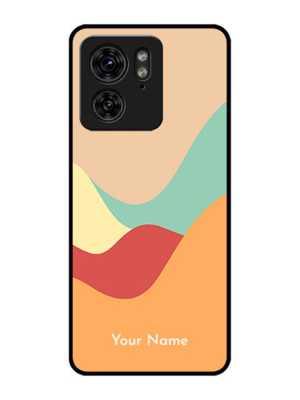 Custom Motorola Edge 40 Custom Metal Phone Case - Ocean Waves Multi - Colour Design