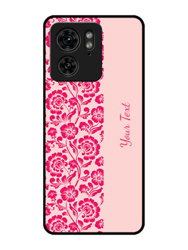 Custom Motorola Edge 40 Custom Metal Phone Case - Attractive Floral Pattern Design