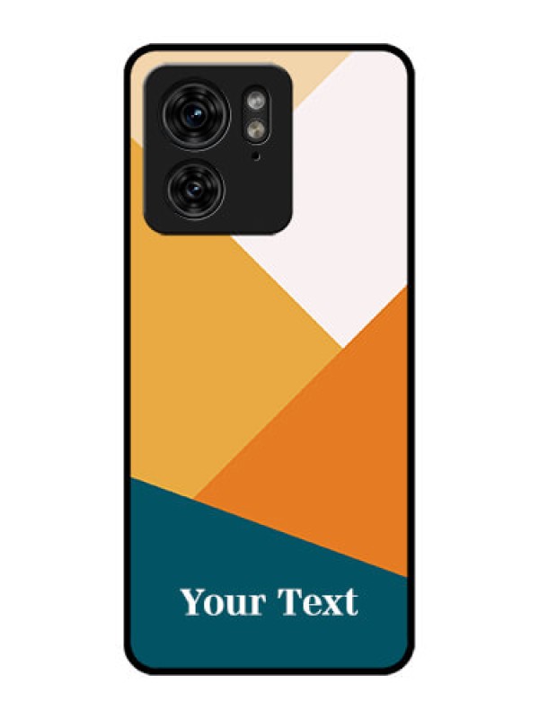 Custom Motorola Edge 40 Custom Metal Phone Case - Stacked Multi - Colour Design