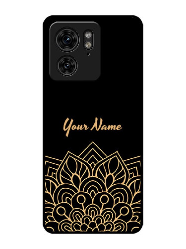 Custom Motorola Edge 40 Custom Metal Phone Case - Golden Mandala Design