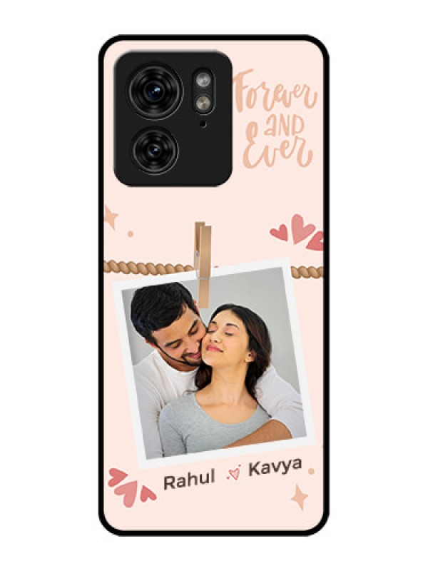 Custom Motorola Edge 40 Custom Metal Phone Case - Forever And Ever Love Design