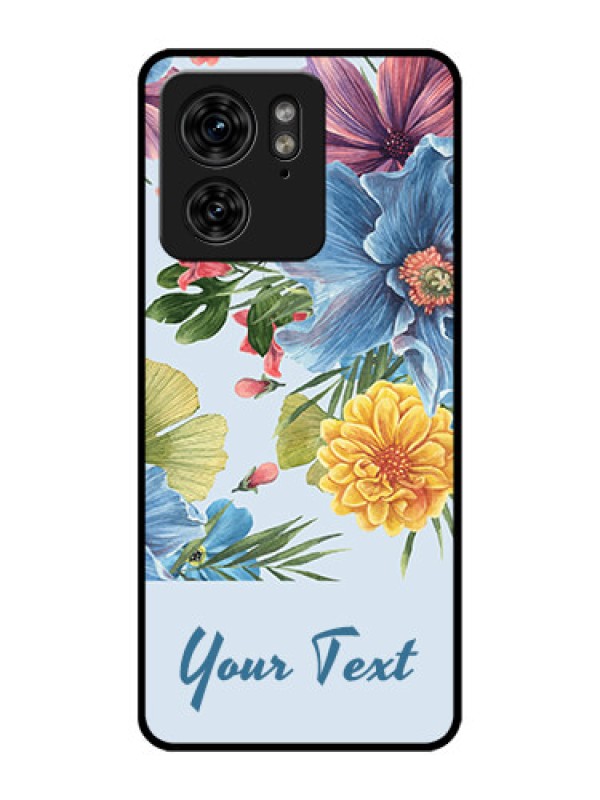 Custom Motorola Edge 40 Custom Metal Phone Case - Stunning Watercolored Flowers Painting Design