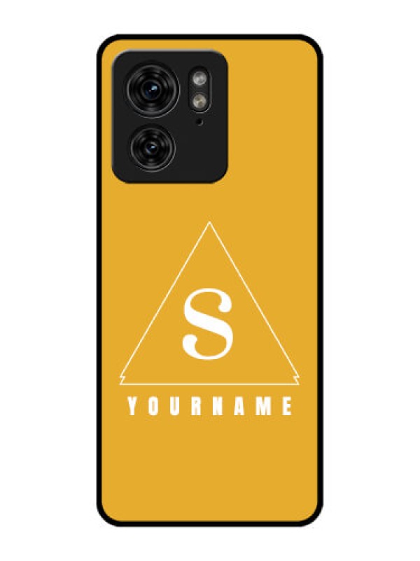 Custom Motorola Edge 40 Custom Metal Phone Case - Simple Triangle Design