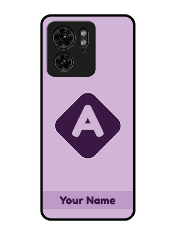 Custom Motorola Edge 40 Custom Metal Phone Case - Custom Letter In Curved Badge Design