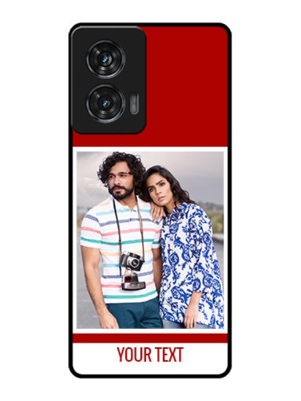 Custom Motorola Edge 50 Fusion Custom Metal Phone CaseRed Color Design