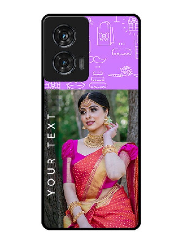 Custom Motorola Edge 50 Fusion Custom Metal Phone CaseBirthday Icons Design