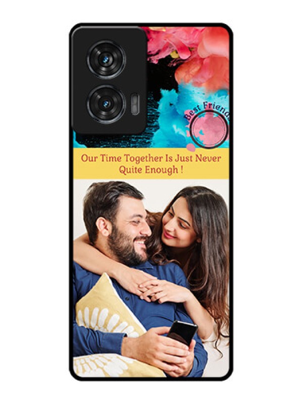 Custom Motorola Edge 50 Fusion Custom Metal Phone CaseQuote With Acrylic Painting Design